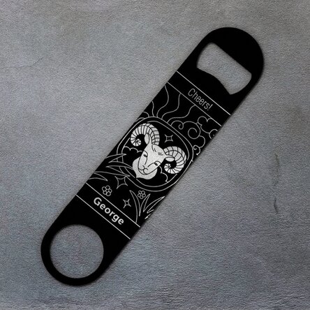 Abrecerras personalizado con texto - Signo del zodiaco