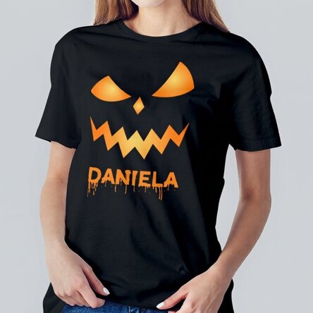 Camiseta de algodón personalizada con nombre - Scary