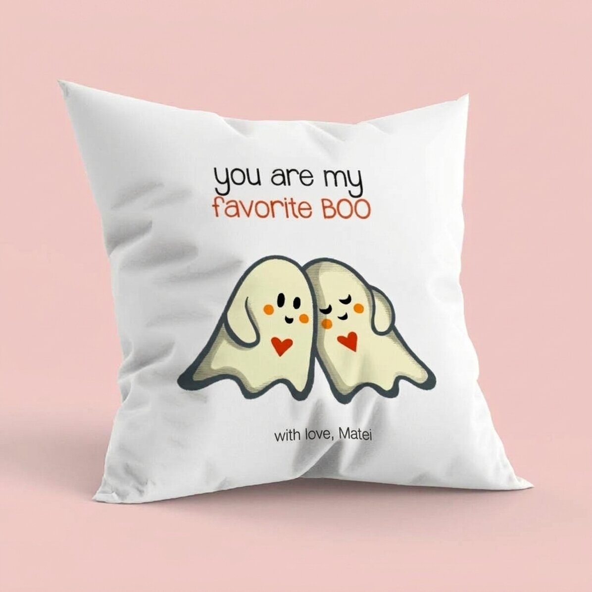 Cojín personalizado con texto - Boo
