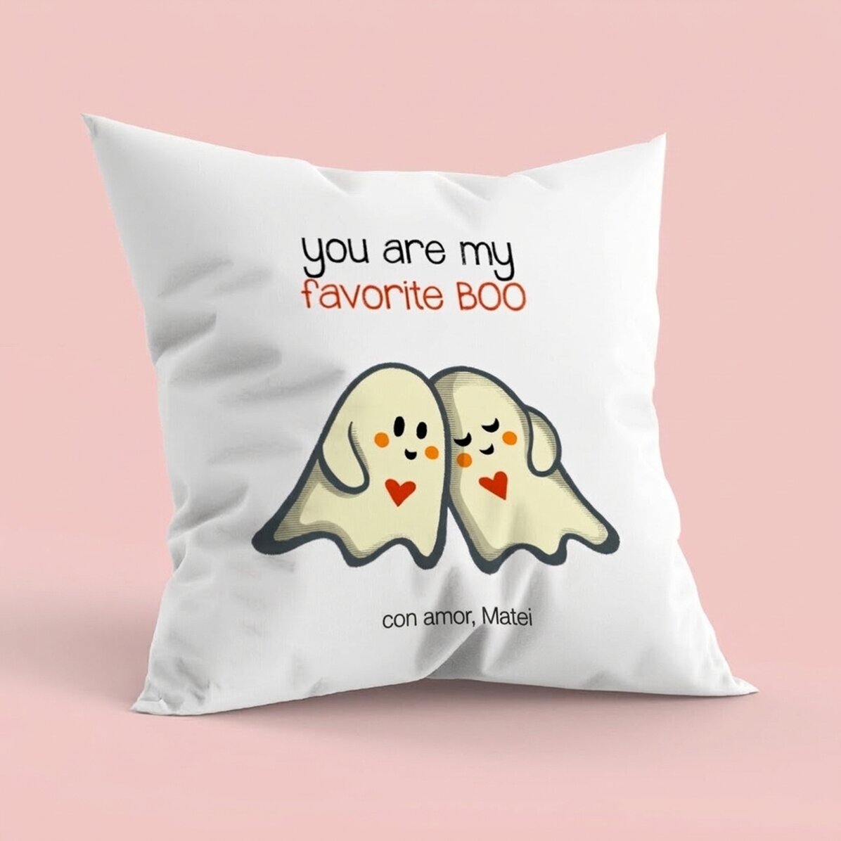 Cojín personalizado con texto - Boo