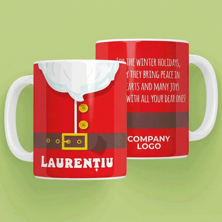 Personalised mug with text and logo - Santa's mug