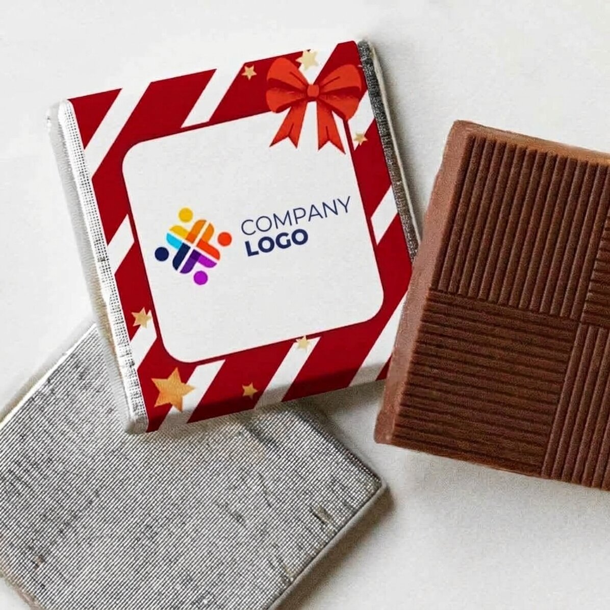 Mini bombones personalizados con logotipo - Navidad