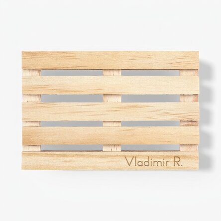 Posavasos con forma de paleta personalizado con nombre