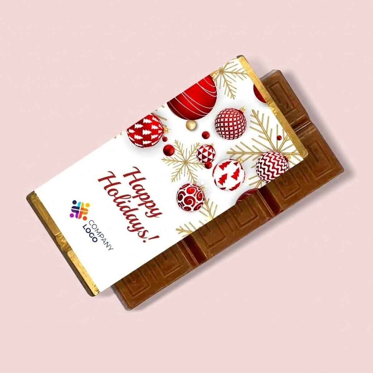 Mini tableta de chocolate personalizada con logotipo y mensaje - Globuri