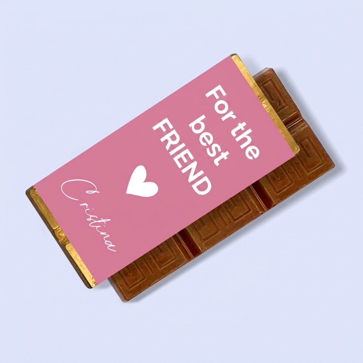 Mini tableta de chocolate personalizada con un mensaje de agradecimiento