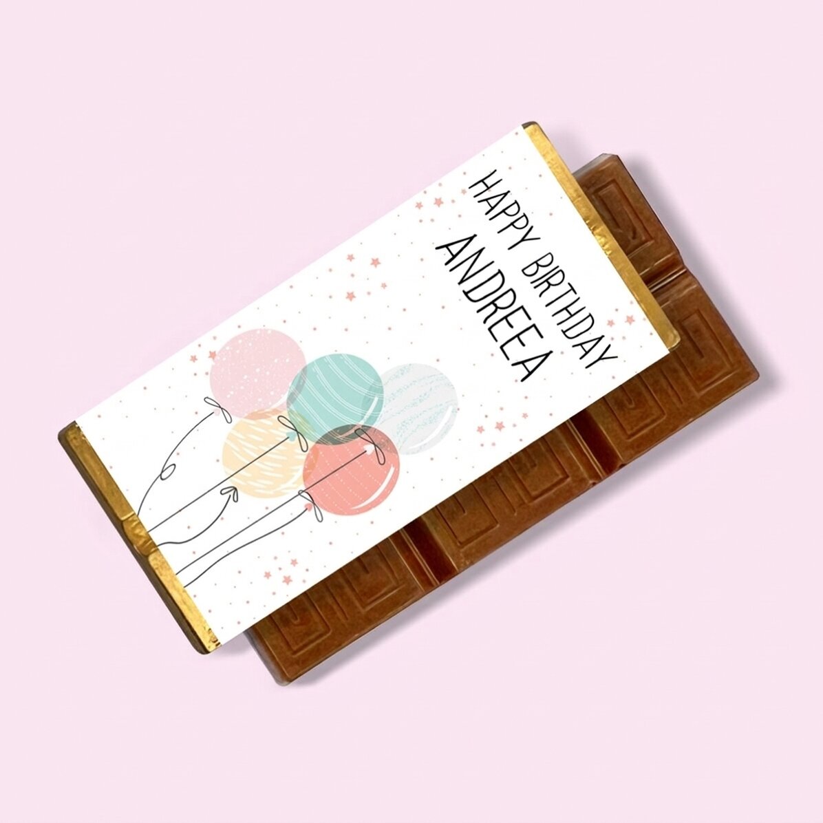 Mini tableta de chocolate personalizada con mensaje - Globos