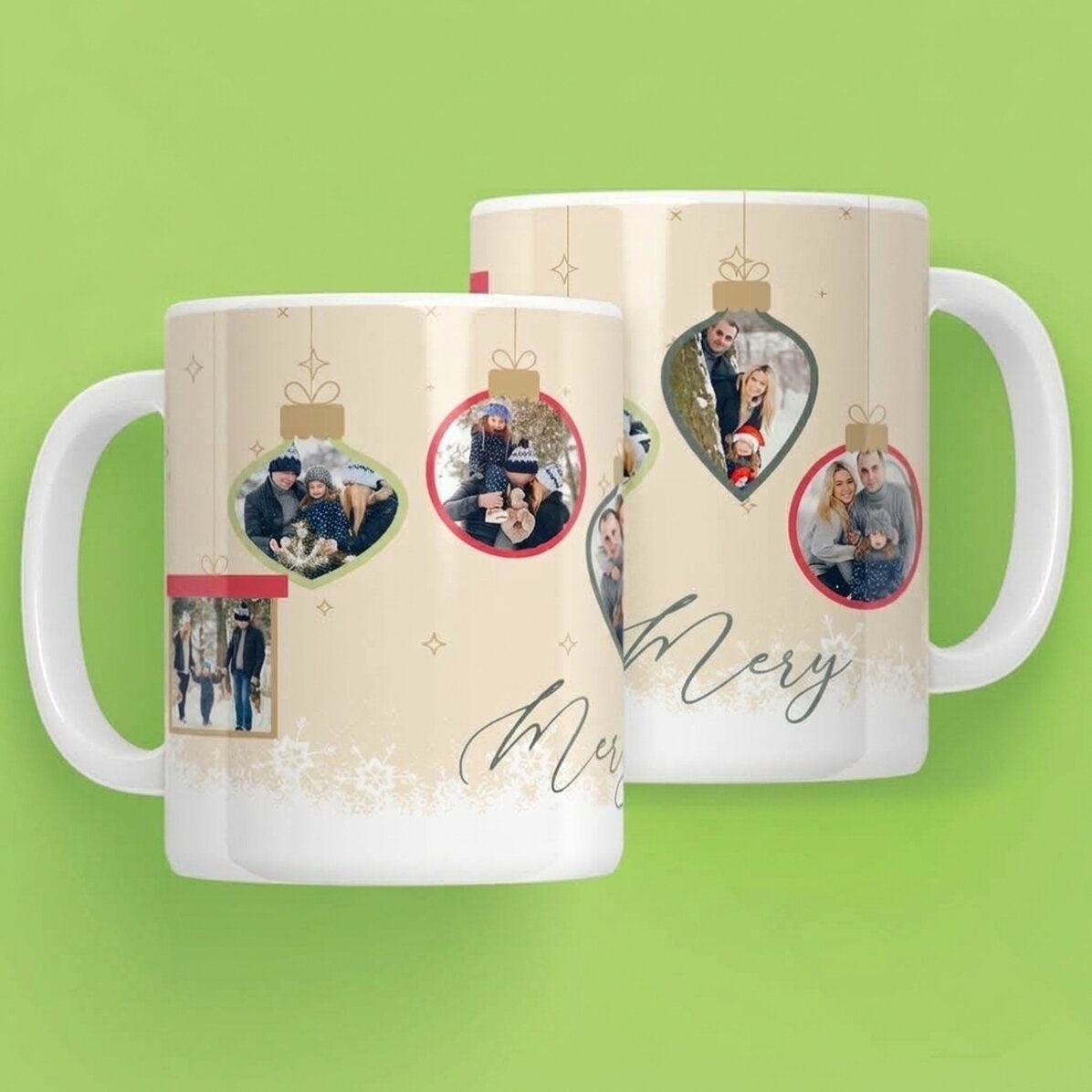 Taza personalizada con texto y fotos - Recuerdos de Navidad