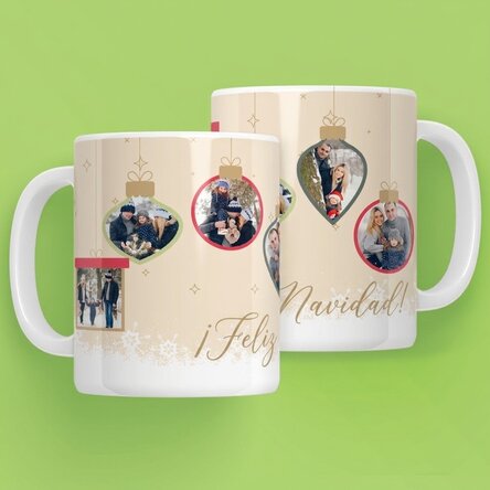 Taza personalizada con texto y fotos - Recuerdos de Navidad