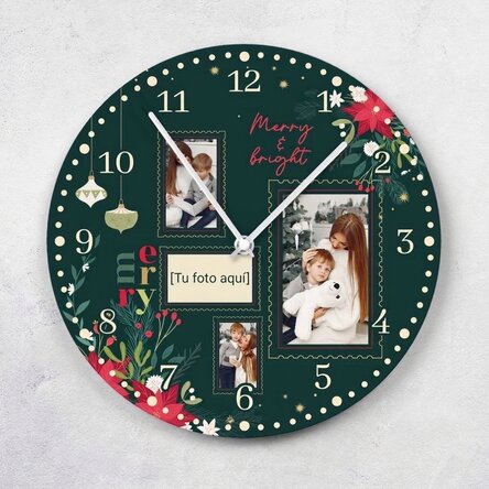 Reloj personalizado con 4 fotos - Recuerdos de las fiestas