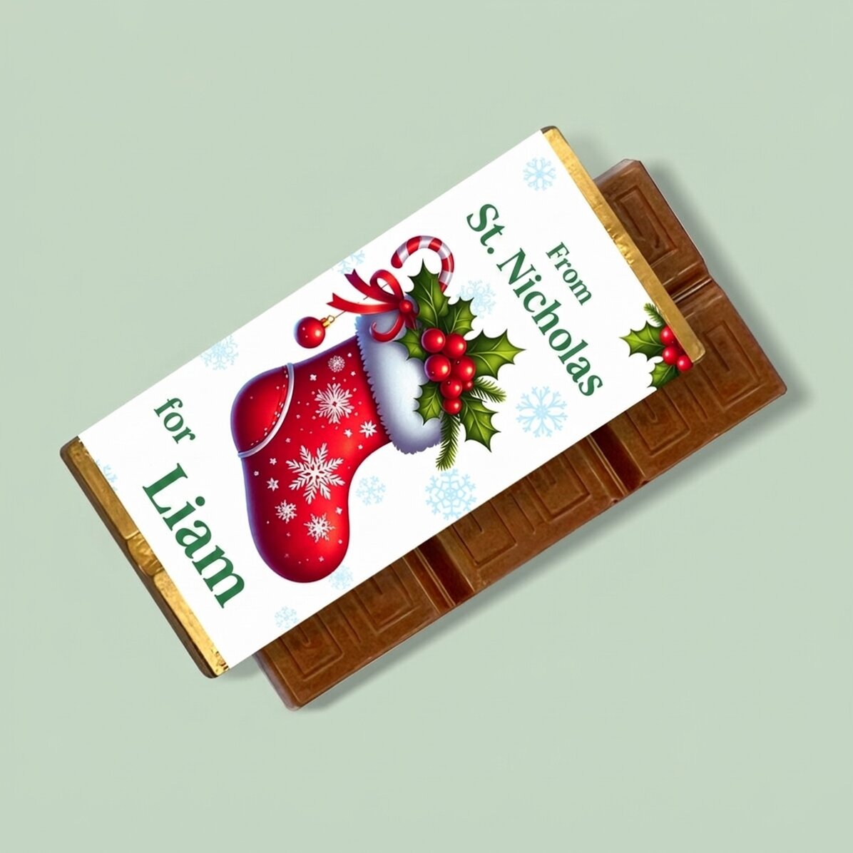 Mini tableta de chocolate personalizada con mensaje - San Nicolás