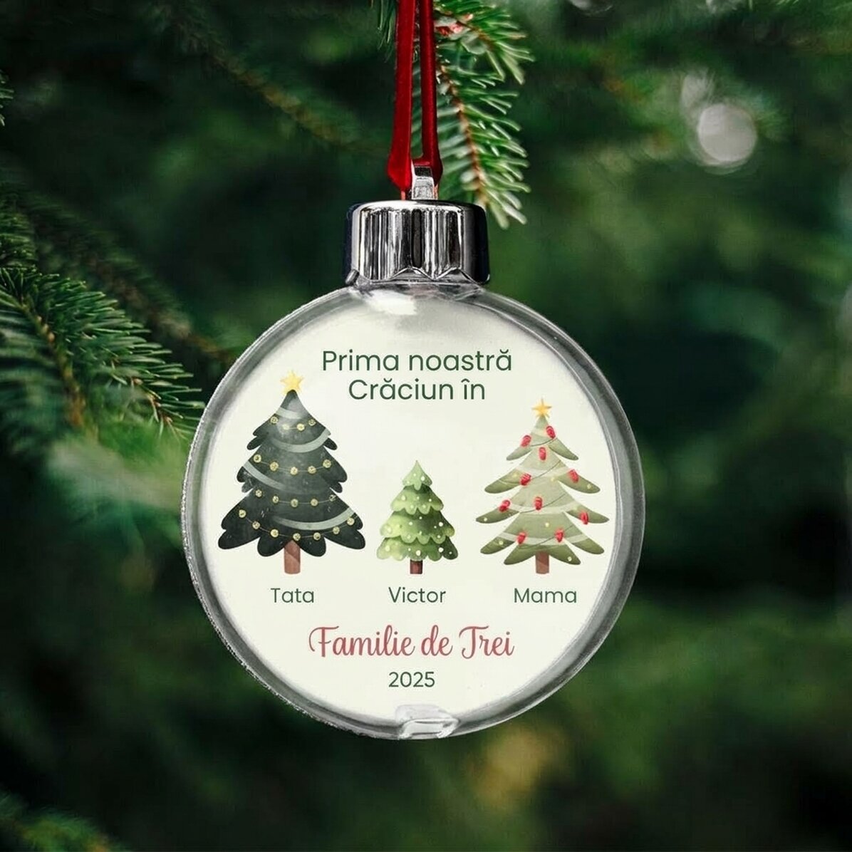 Globo personalizado con mensaje - Family of Three