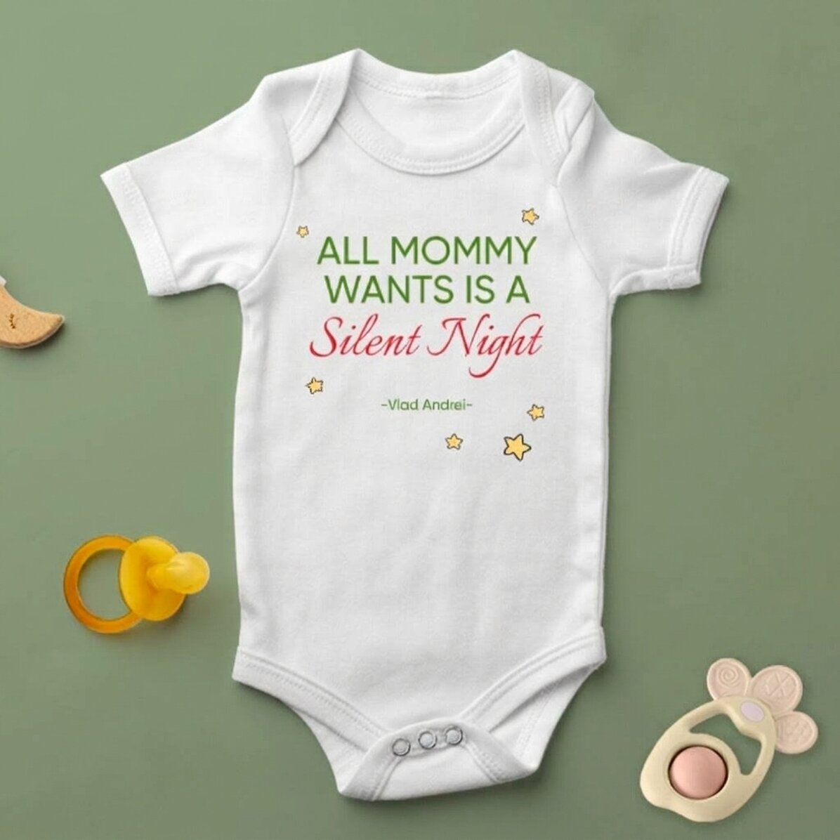 Body para niños personalizado con texto - Silent Night