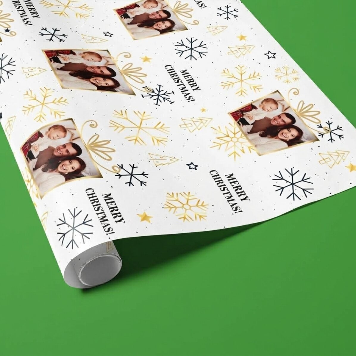 Papel de regalo personalizado con foto y mensaje - El regalo de Navidad