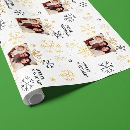 Papel de regalo personalizado con foto y mensaje - El regalo de Navidad