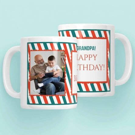 Personalised mug with text and a photo - Merry Christmas!