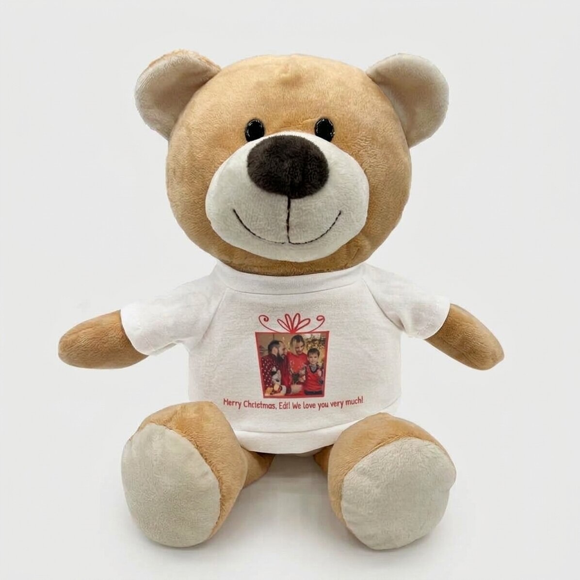 Además, un osito personalizado con texto - Regalo de Navidad