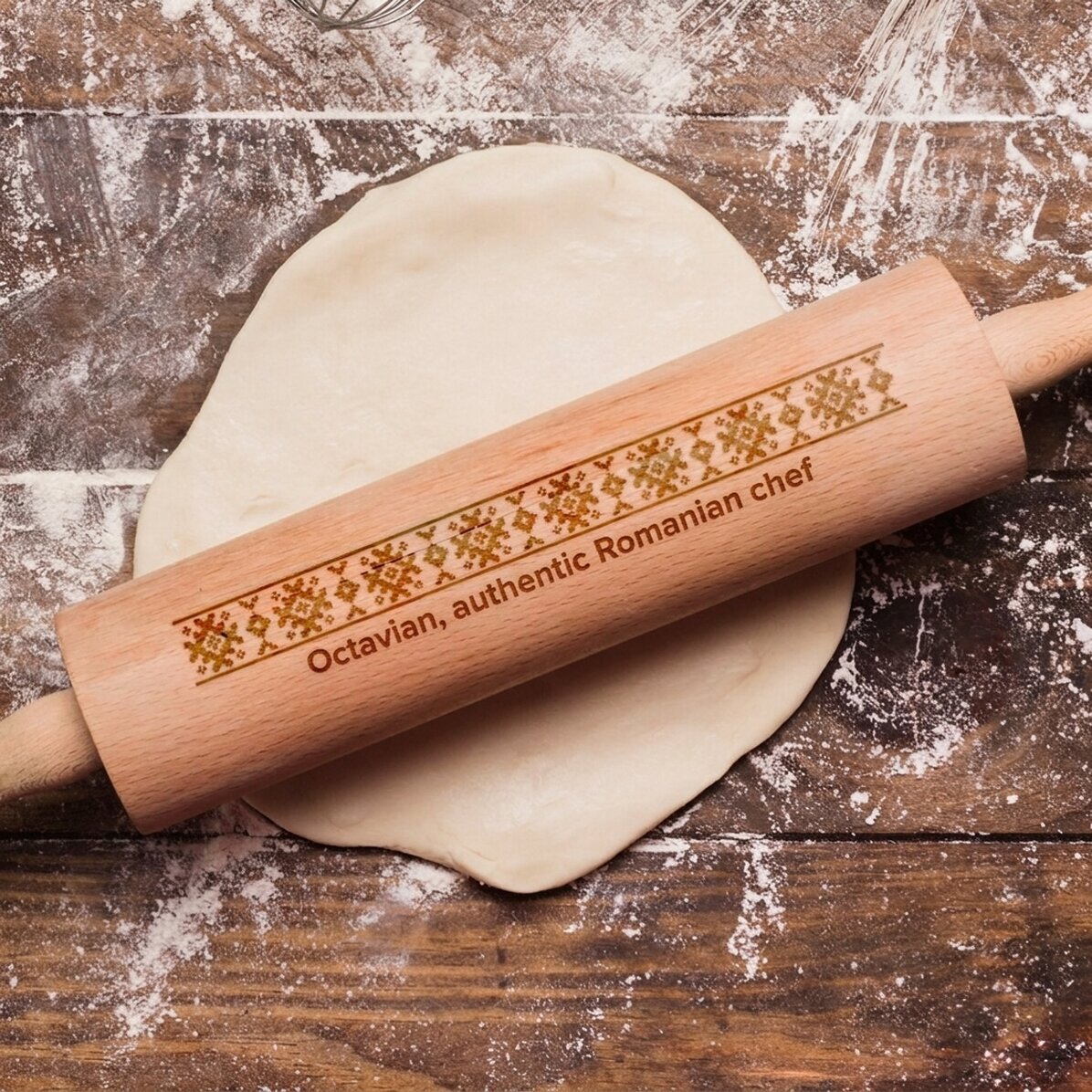 Palillo de madera personalizado - Cocinero auténtico rumano