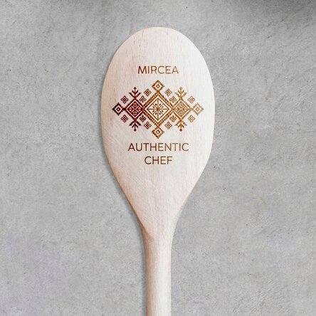 Cuchara de madera personalizada - Cocinero auténtico