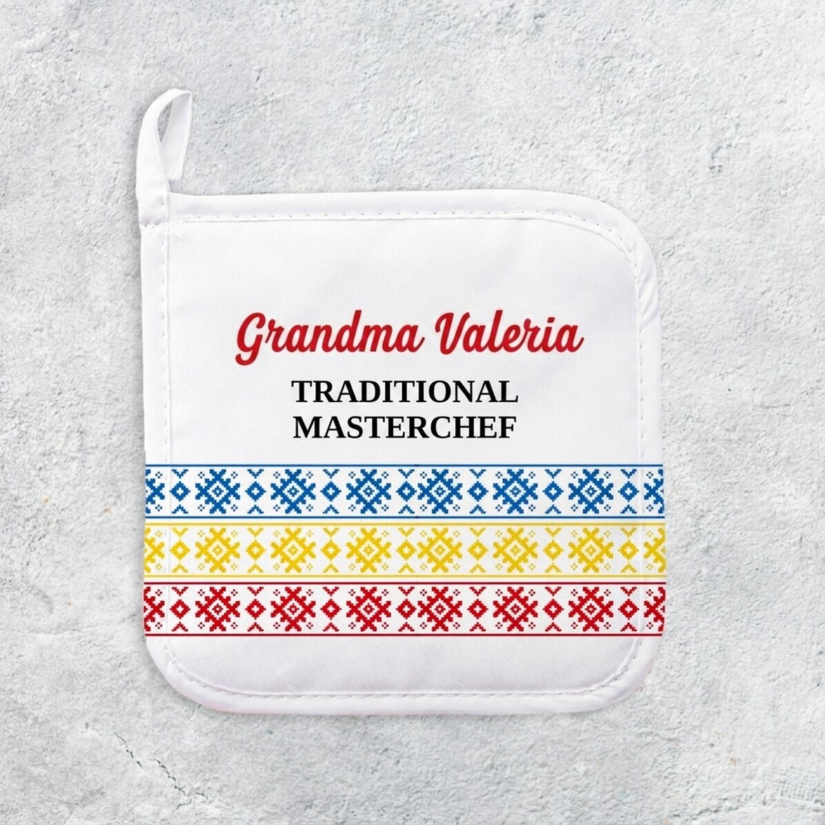 Soporte para ollas calientes personalizado con texto - Masterchef tradicional