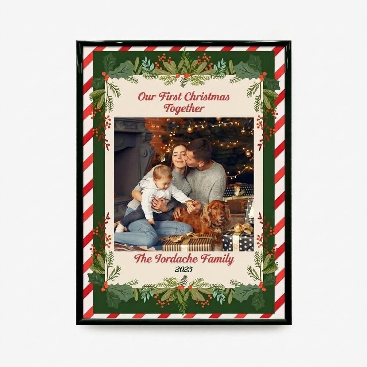 Cuadro personalizado con una foto y un texto: «Mi primera Navidad»