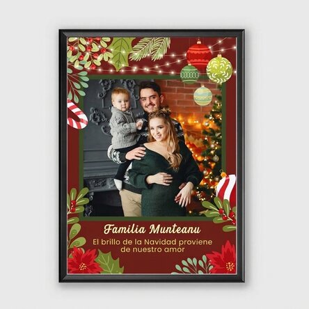Cuadro personalizado con una foto y un texto: «La magia de la Navidad»