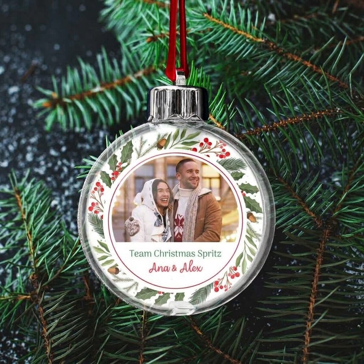 Bola de Navidad personalizada con un mensaje y una foto: el regalo perfecto para Navidad