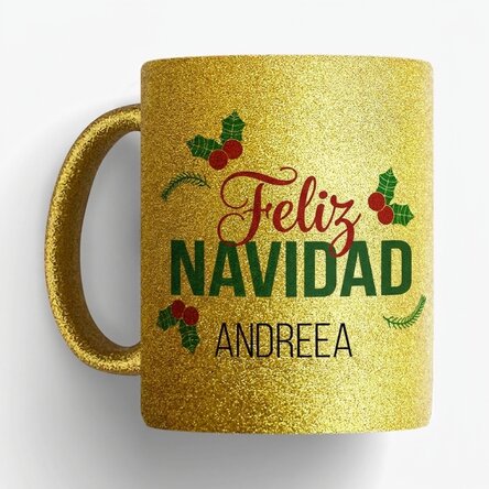 Taza personalizada con nombre - Navidad