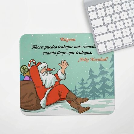 Alfombrilla de ratón personalizada con texto: «¡Feliz Navidad!»
