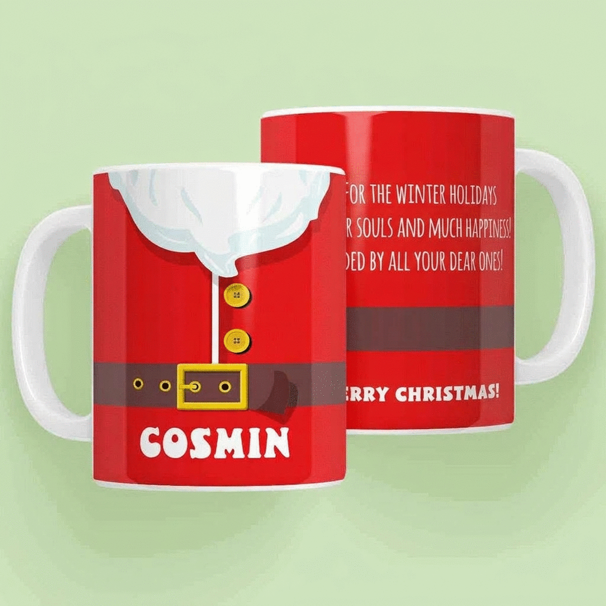 Taza personalizada con mensaje - Taza de Papá Noel