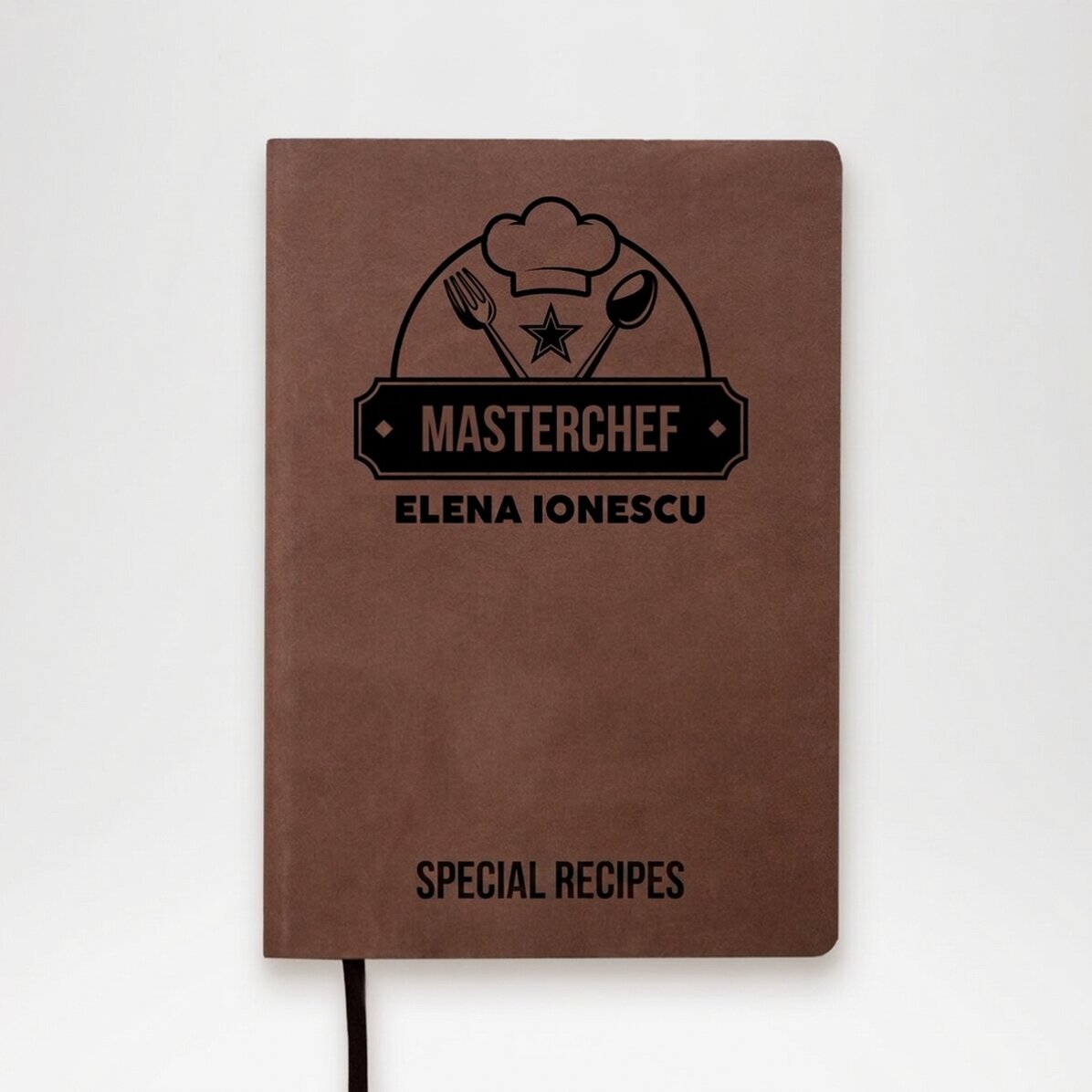 Agenda de piel personalizada con texto - Chef