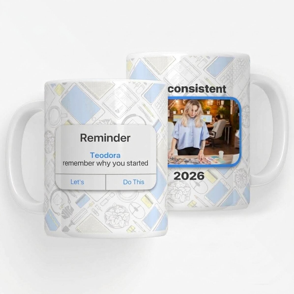 Taza personalizada con foto y texto - Reminder
