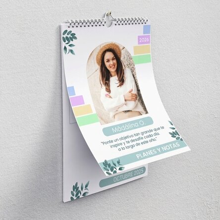 Calendario personalizado con una foto y un texto - Agenda