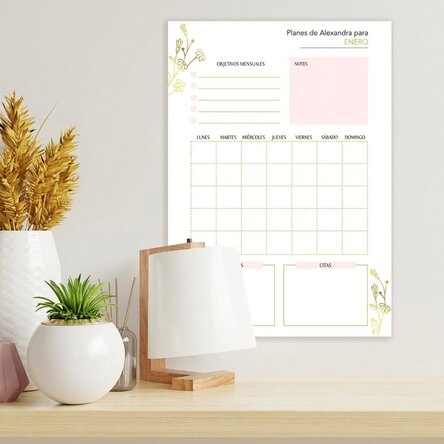 Póster personalizado - Objetivos mensuales