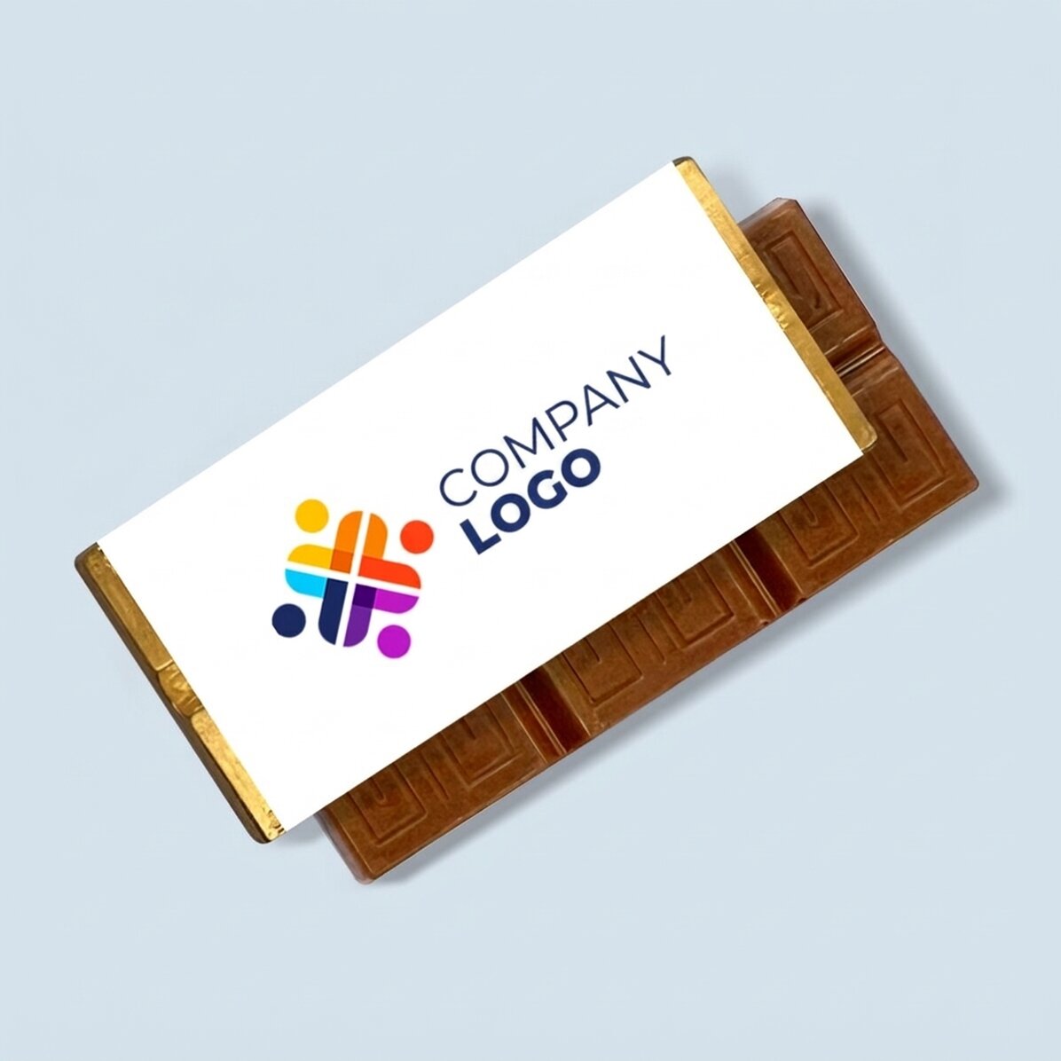 Mini tableta de chocolate personalizada con logotipo
