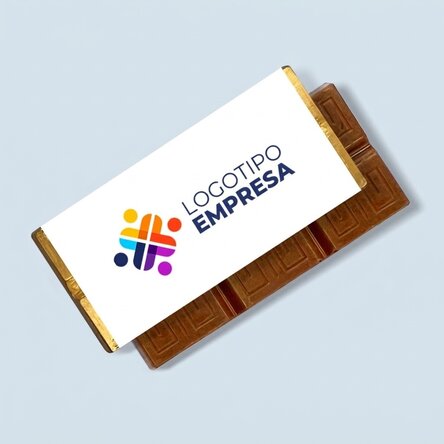 Mini tableta de chocolate personalizada con logotipo