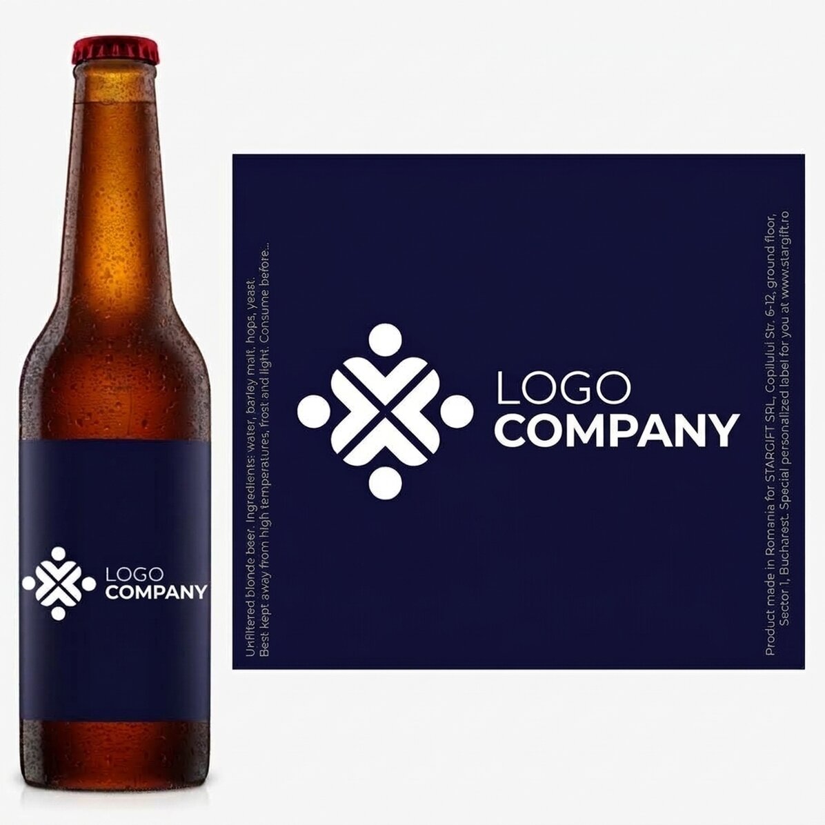 Cerveza personalizada con logotipo