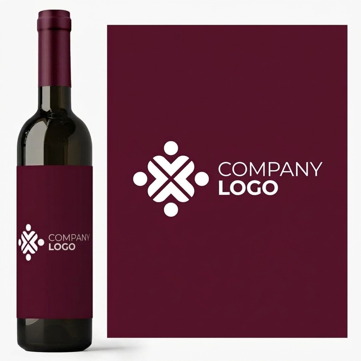 Vino personalizado con logotipo