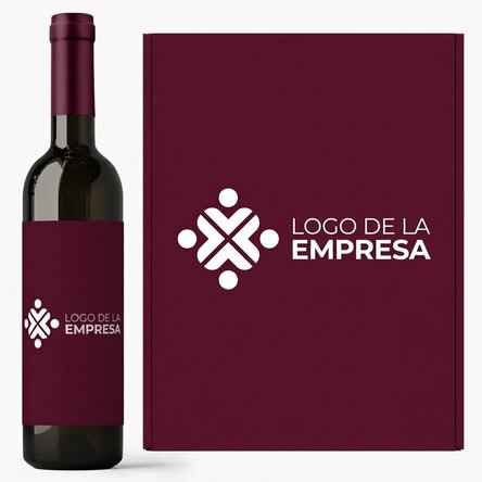 Vino personalizado con logotipo