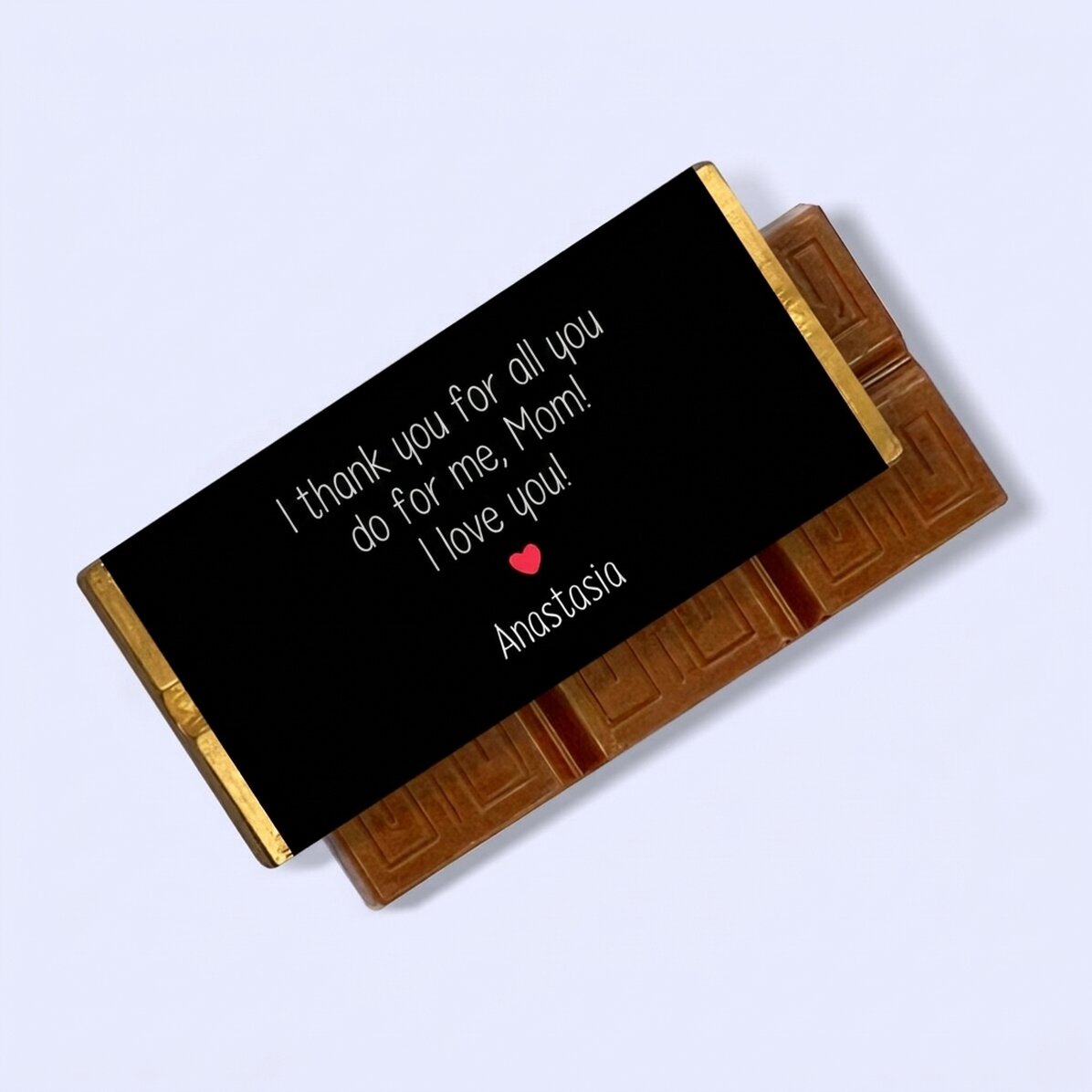 Mini tableta de chocolate personalizada con texto
