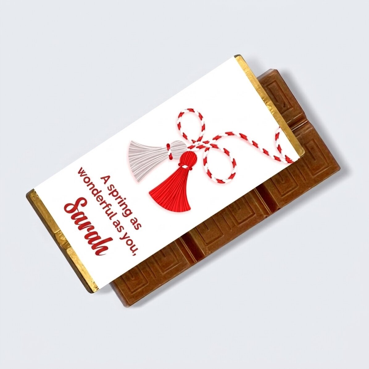 Mini tableta de chocolate personalizada con un mensaje