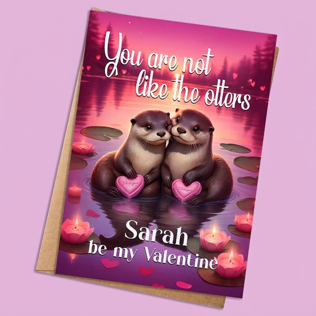 Tarjeta personalizada con texto - Not like otters