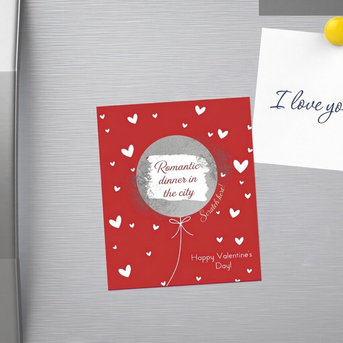 Iman para rascar de 10 x 12 cm personalizado con el texto «Love»
