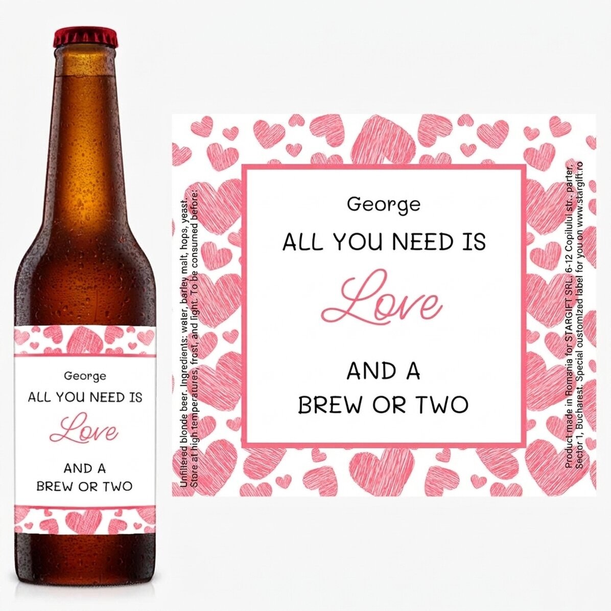 Cerveza personalizada con texto - All you need