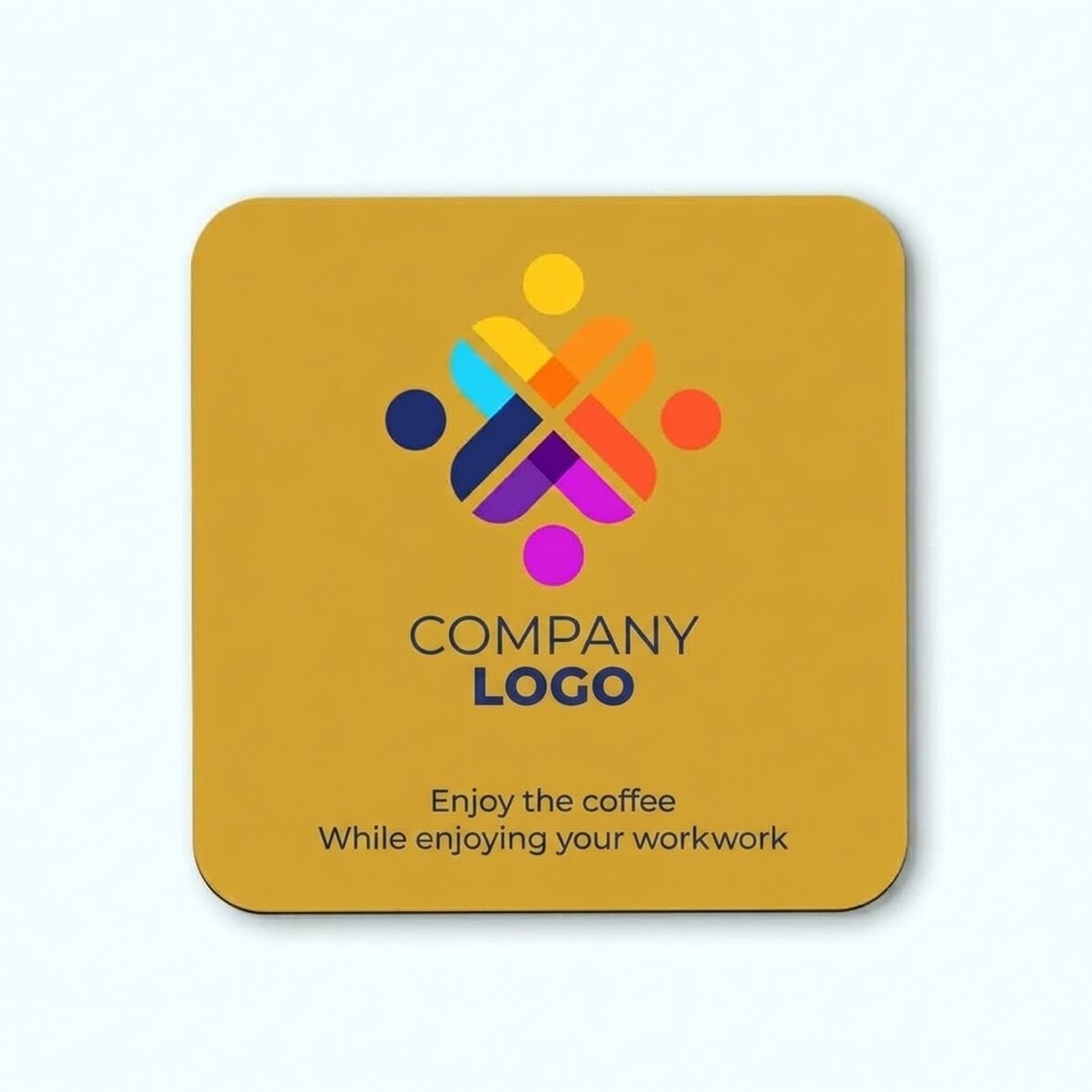 Posavasos personalizado con logotipo y texto