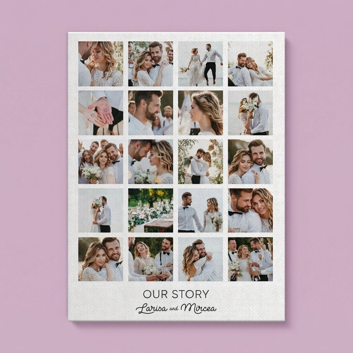 Cuadro de lienzo personalizado con 20 fotos