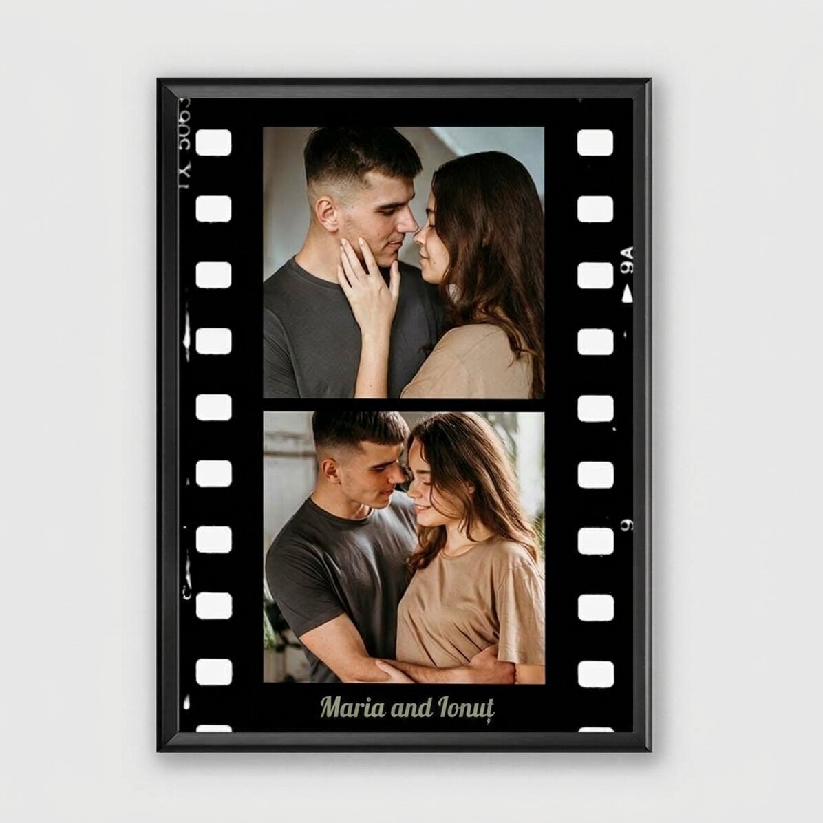 Cuadro personalizado con 2 fotos y texto - Película