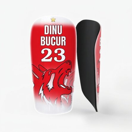 Camisetas de fútbol personalizadas con texto - Rojo y blanco