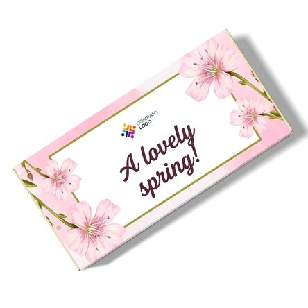 Personalised chocolate with message and logo - Spring