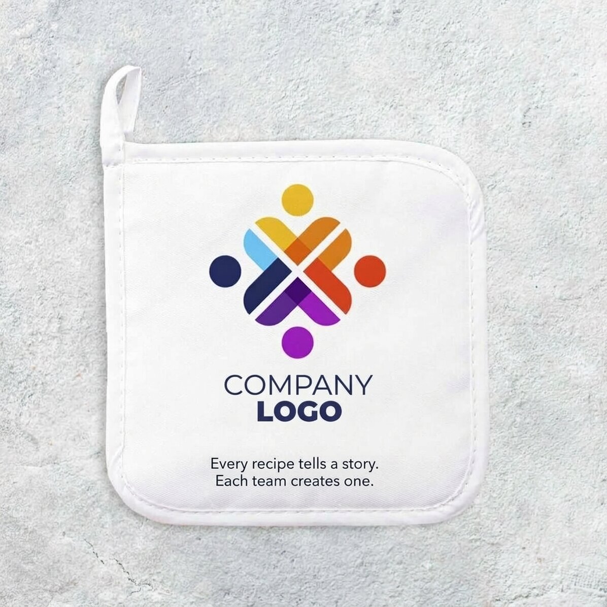 Soporte para ollas calientes personalizado con logotipo y texto