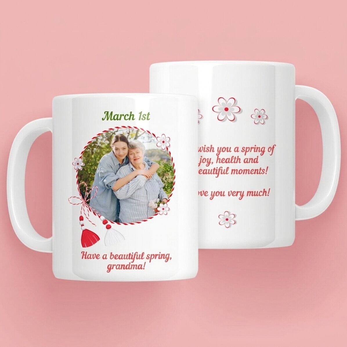 Taza personalizada con una foto y un texto